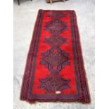 A Turkish Oushak runner 266 x 95 cm.