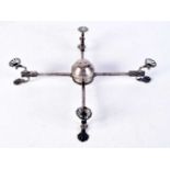 A GEORGE III SILVER DISH CROSS. 397 grams. 30 cm wide.