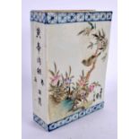 A CHINESE PORCELAIN BOOK. 20th Century. 14 cm x 10 cm.