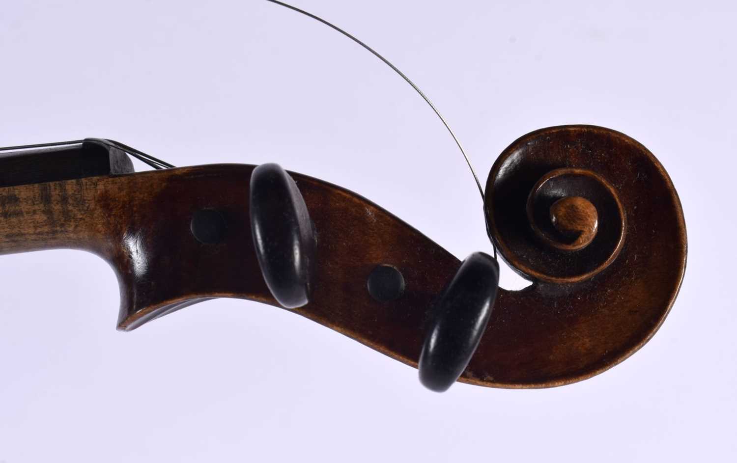 A CASED TWO PIECE BACK VIOLIN. 59 cm long, length of back 35.5 cm. - Image 6 of 8