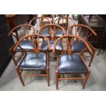 Hans Wegner STYLE metal framed chairs 76 x 55 x 52 cm (7),