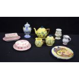A collection of continental ceramics. (9).