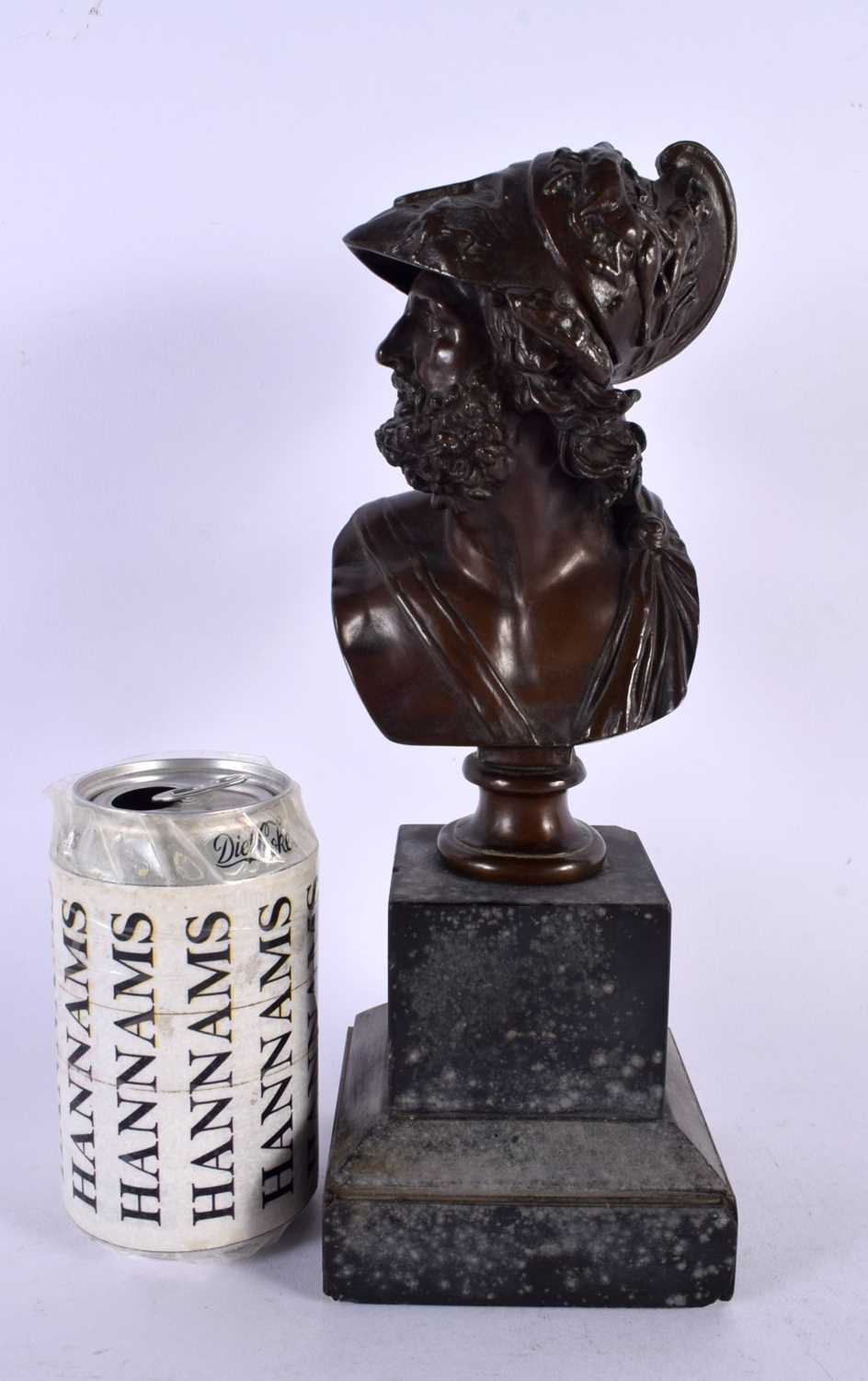 A 19TH CENTURY FRENCH GRAND TOUR BRONZE FIGURE OF A MALE Achille Collas foundry stamp to reverse. 27