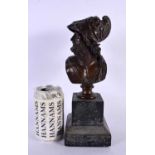 A 19TH CENTURY FRENCH GRAND TOUR BRONZE FIGURE OF A MALE Achille Collas foundry stamp to reverse. 27