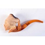 AN ANTIQUE MEERSCHAUM PIPE. 13.5 cm x 6.5 cm.