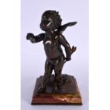 French School (19th Century) Bronze, Putti. 18 cm x 8 cm.