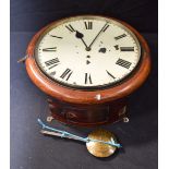 AN ANTIQUE CLOCK. 36 cm wide.