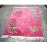 A Chinese rug 225 x 140 cm.