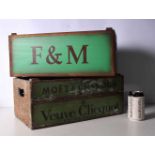 A pair of wooden champagne crates. 18 x 44 x 25cm (2).