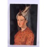 Ottoman School (20th Century) Oil on card, Portrait of a Princess. 34 cm x 22 cm.