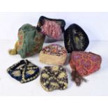 A collection of skull caps and hats (7)