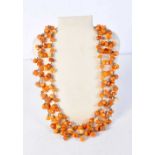 A Baltic Amber necklace 52 cm.