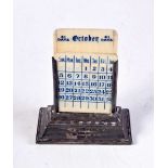 AN ANTIQUE SILVER DESK CALENDAR. Birmingham 1917. 93 grams. 9.5 cm x 8.25 cm.