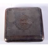 AN ANTIQUE RUSSIAN SILVER CASE. 121 grams. 8.5 cm square.