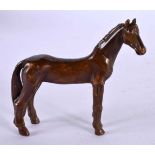 A JAPANESE BRONZE HORSE OKIMONO. 9 cm x 6 cm.