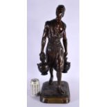 French School (19th Century) Bronze, Water Carrier. 68 cm x 15 cm.