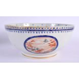 A LARGE 19TH CENTURY FRENCH SAMSONS OF PARIS PORCELAIN BOWL painted in the Qianlong style. 24 cm x