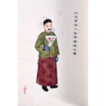 Chinese School (19th Century) Album of watercolours, Street Life. 27 cm x 18 cm.