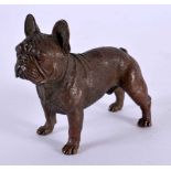 A JAPANESE BRONZE BULLDOG OKIMONO. 9 cm x 6 cm.