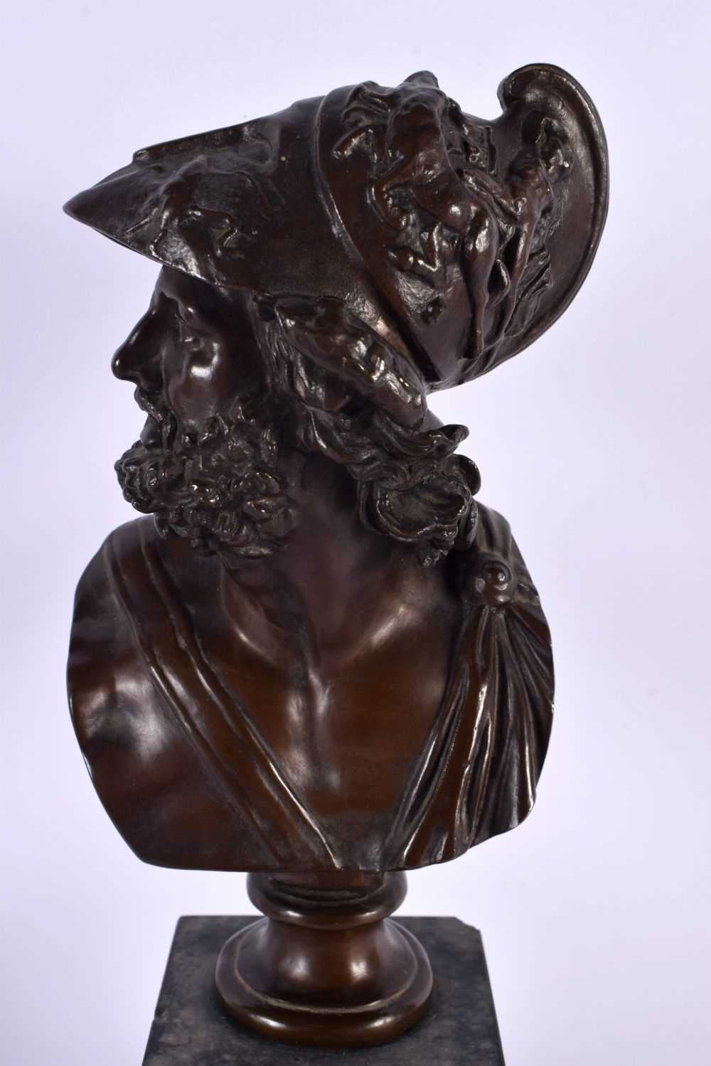 A 19TH CENTURY FRENCH GRAND TOUR BRONZE FIGURE OF A MALE Achille Collas foundry stamp to reverse. 27 - Image 2 of 6