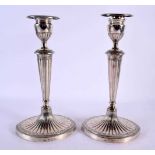 A LOVELY PAIR OF LATE VICTORIAN SILVER CANDLESTICKS by Elkington & Co. Birmingham 1890 (sconces