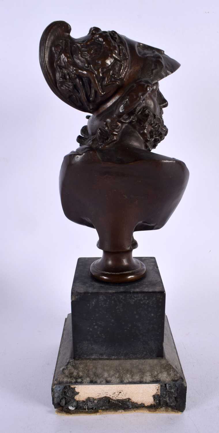 A 19TH CENTURY FRENCH GRAND TOUR BRONZE FIGURE OF A MALE Achille Collas foundry stamp to reverse. 27 - Image 5 of 6