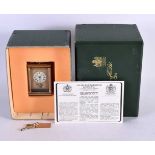 A BOXED LIMITED EDITION CHARLES FRODSHAM SILVER CARRIAGE CLOCK No 447 of 1000. 495 grams. London