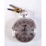AN ANTIQUE SILVER POCKET WATCH. Chester 1891. 121 grams. 5.25 cm wide.
