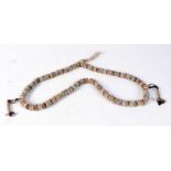 A Tibetan stone necklace 90 cm .
