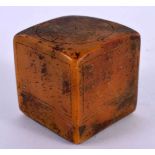 A CHINESE CARVED ORANGE STONE SEAL 20th Century. 5 cm x 5 cm.