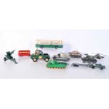 A collection of military model vehicles etc Matchbox,Lesney,Britains largest 21 cm.