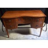 A Georgian mahogany and inlaid chest of drawers 80 x 39 x 32 cm.