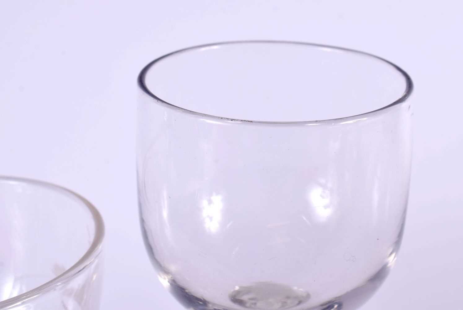 THREE ANTIQUE WINE GLASSES. Largest 13 cm high. (3) - Image 4 of 4
