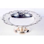 A LARGE SILVER FRUIT BOWL. 409 grams. 26 cm x 9.5 cm.