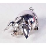 A VINTAGE BUCCALLATI SILVER PIG. 47 grams. 5 cm x 3.5 cm.