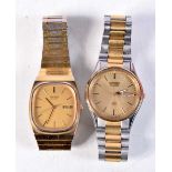 TWO SEIKO WRISTWATCHES. 3.5 cm wide. (2)