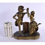 A RARE ANTIQUE FRENCH BRONZE SMOKERS COMPENDIUM. 27 cm x 18 cm.