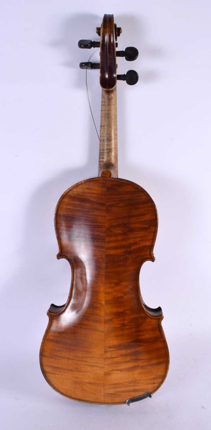 A CASED TWO PIECE BACK VIOLIN. 59 cm long, length of back 35.5 cm. - Image 5 of 8