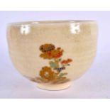 A SMALLER 19TH CENTURY JAPANESE MEIJI PERIOD SATSUMA BOWL painted with flowers. 11 cm diameter.