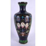 A LATE 19TH CENTURY JAPANESE MEIJI PERIOD CLOISONNE ENAMEL VASE decorated with dragons. 9 cm x 4