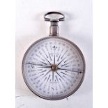 AN EARLY 19TH CENTURY ENGLISH SILVER DOLLAND COMPASS. London 1808. 71 grams. 5 cm wide.