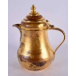 AN UNUSUAL TURKISH BRONZE TOMBAK JUG possibly 19th century. 18 cm x 12 cm.