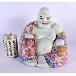 A LARGE EARLY 20TH CENTURY CHINESE FAMILLE ROSE PORCELAIN BUDDHA Late Qing/Republic. 27 cm x 21 cm.