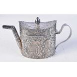 AN ANTIQUE DUTCH SILVER TEAPOT. London import 1891. 143 grams. 15 cm x 9 cm.