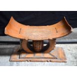 A large African Tribal Ashanti stool 37 x 56 x 32 cm