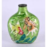 AN EARLY 20TH CENTURY CHINESE CLOISONNE ENAMEL SNUFF BOTTLE Late Qing/Republic. 7 cm x 6 cm.