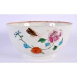 18th century bowl painted with the Harvest Bug or Astley pattern. 6.5cm high