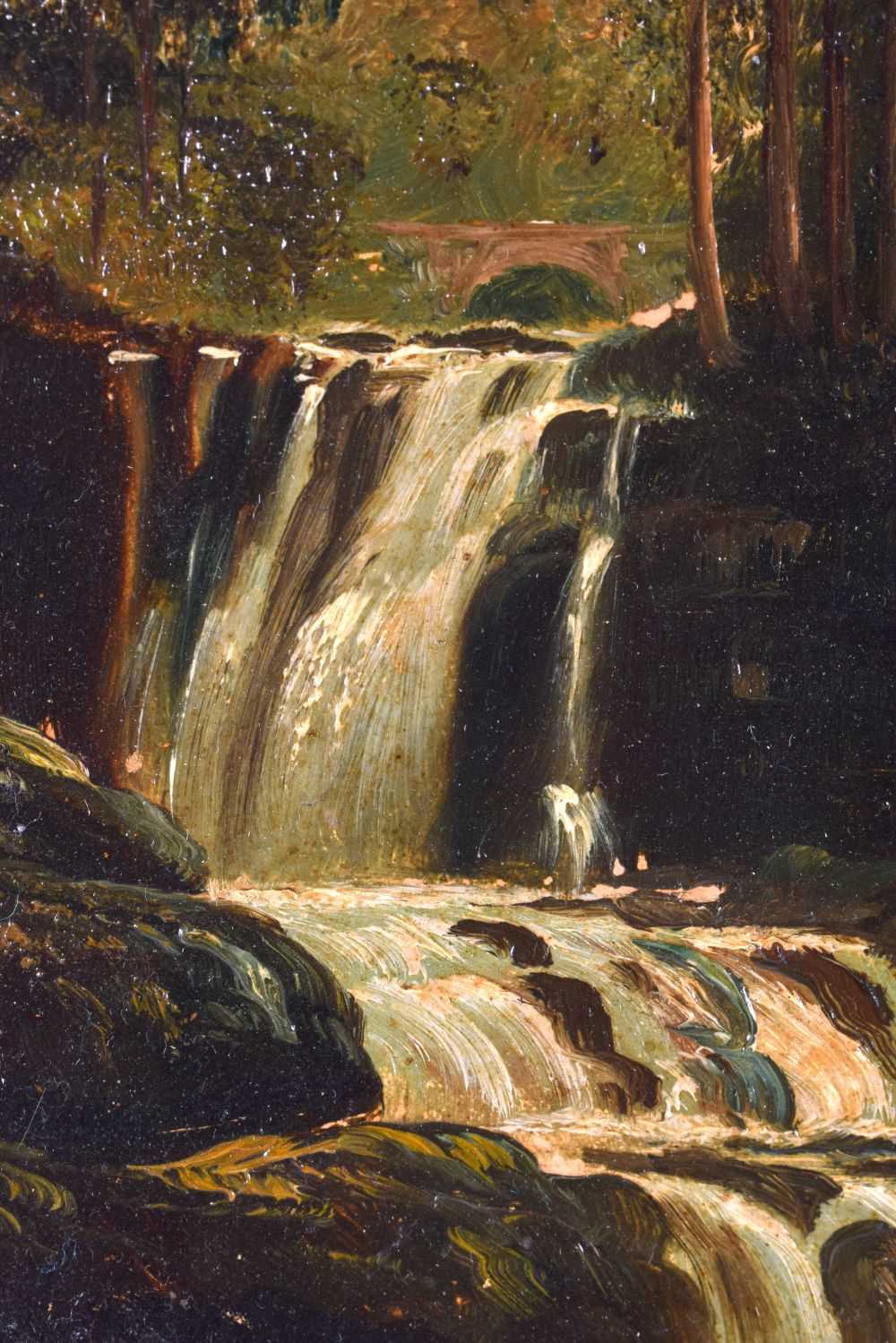 George Willis Pryce (19th Century) Pair, Oil on board, Waterfalls. 38 cm x 28 cm. - Image 3 of 8