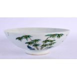 A MID 19TH CENTURY CHINESE PORCELAIN BOWL Tongzhi, painted with landscapes. 16 cm diameter.