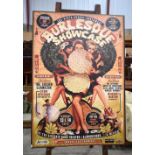 A large event printed poster advertising a Burlesque show 120 x 84 cm